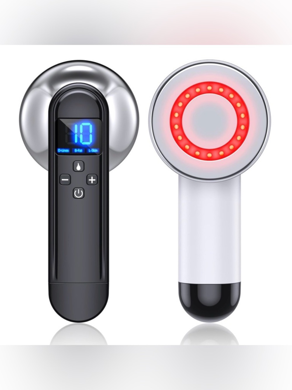 LED Red Light Therapy Massager - White & Black